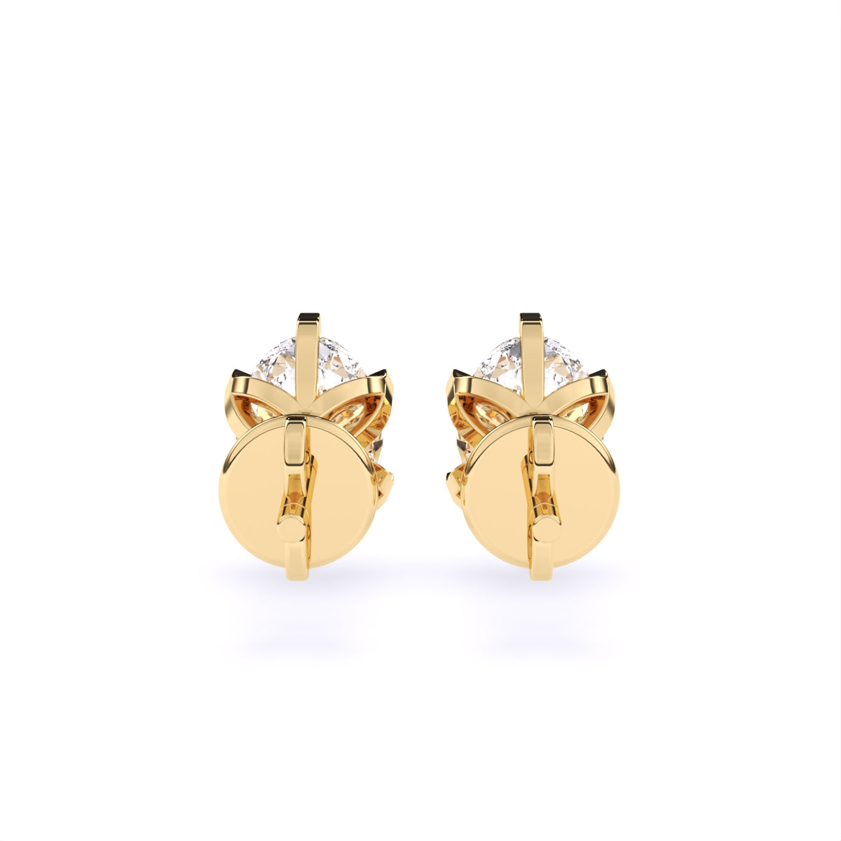 Certified 1.00 CT Marquise Cut EF VS/SI Lab Grown Diamond Stud Women's Earrings 925 Sterling Silver With Vermeil Gold