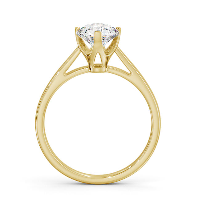 Engagement Ring Certified 1 CT Round Cut VS/SI Lab Grown Diamond 925 Sterling Silver With Vermeil Gold
