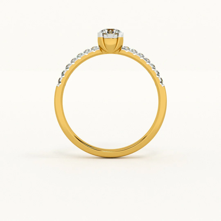 Certified 1.20 CT VS/SI Lab Grown Diamond Nordic Gold Wedding Ring (Demi-Fine)