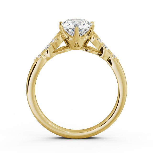 Certified 1.10 CT Round Cut VS/SI Lab Grown Diamond Wedding Ring 925 Sterling Silver With Vermeil Gold