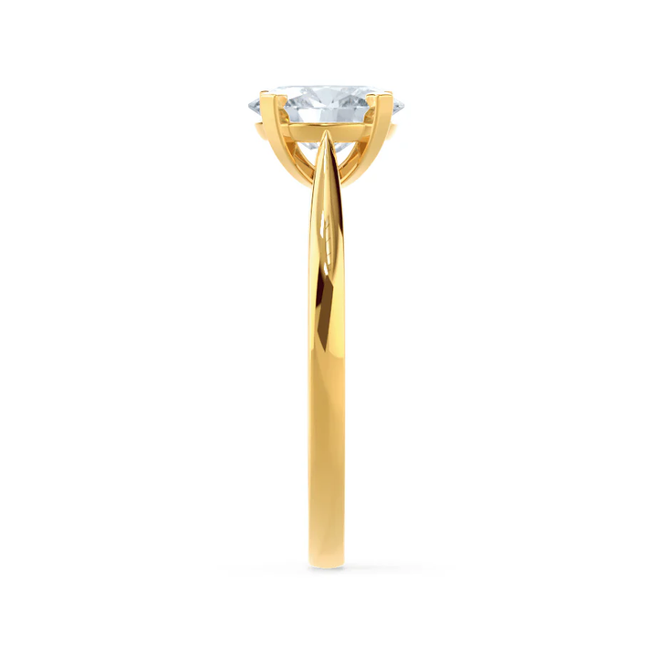 Certified 1.00 CT Oval Cut EF VS/SI Lab Grown Diamond Nordic Gold Engagement Ring (Demi -Fine)