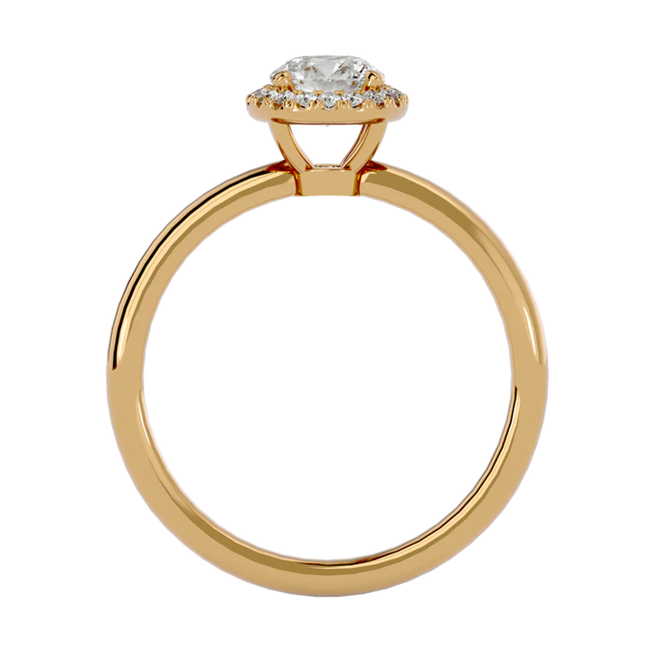 Certified 1.18 CT Round Cut EF VS/SI Lab Grown Diamond Nordic Gold Prong Set Engagement Ring (Demi -Fine)