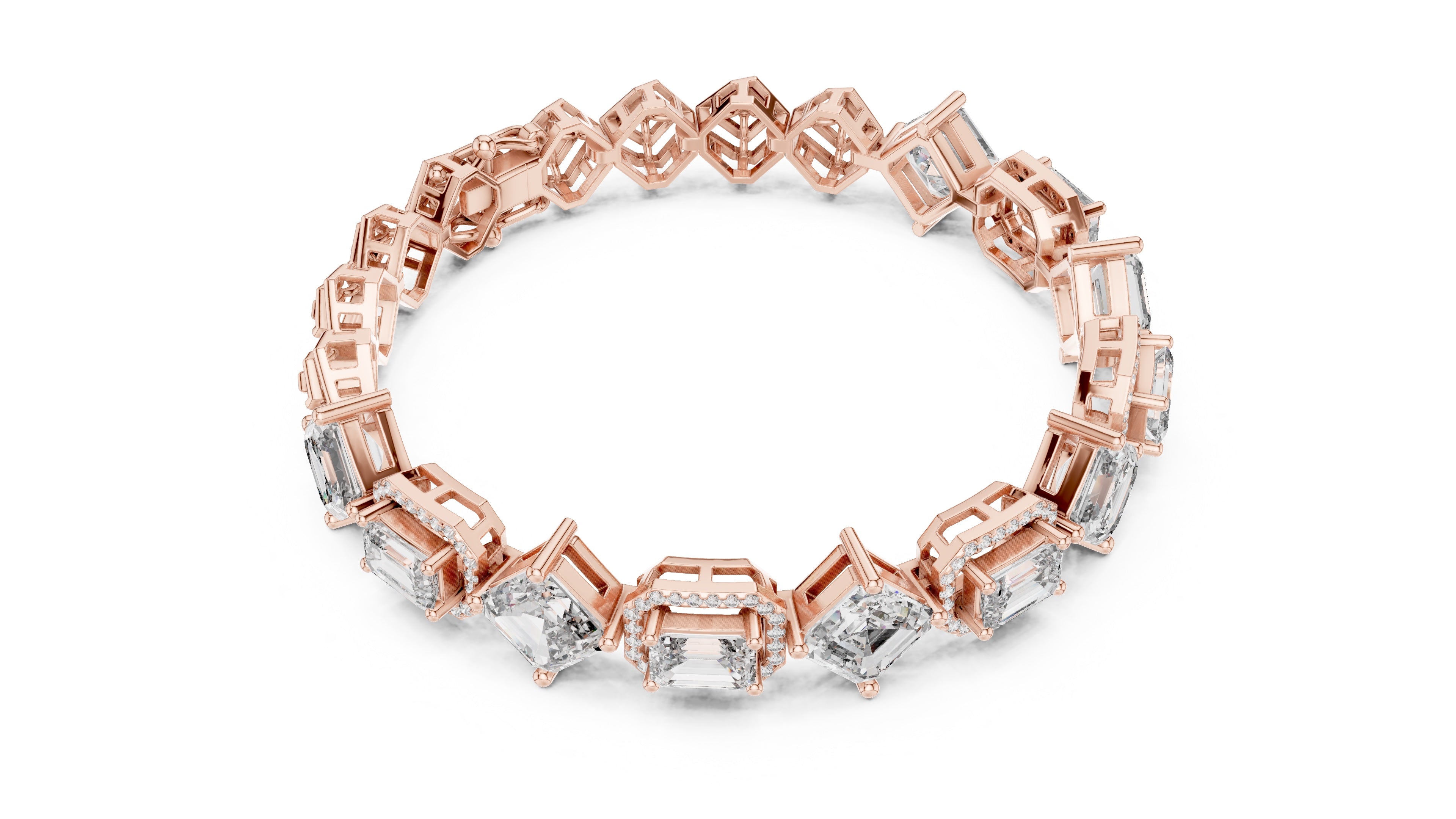 12.04 CT EF VS/SI Lab Grown Certified Diamond Tennis Wedding Bracelet For Women's 14K Yellow Gold