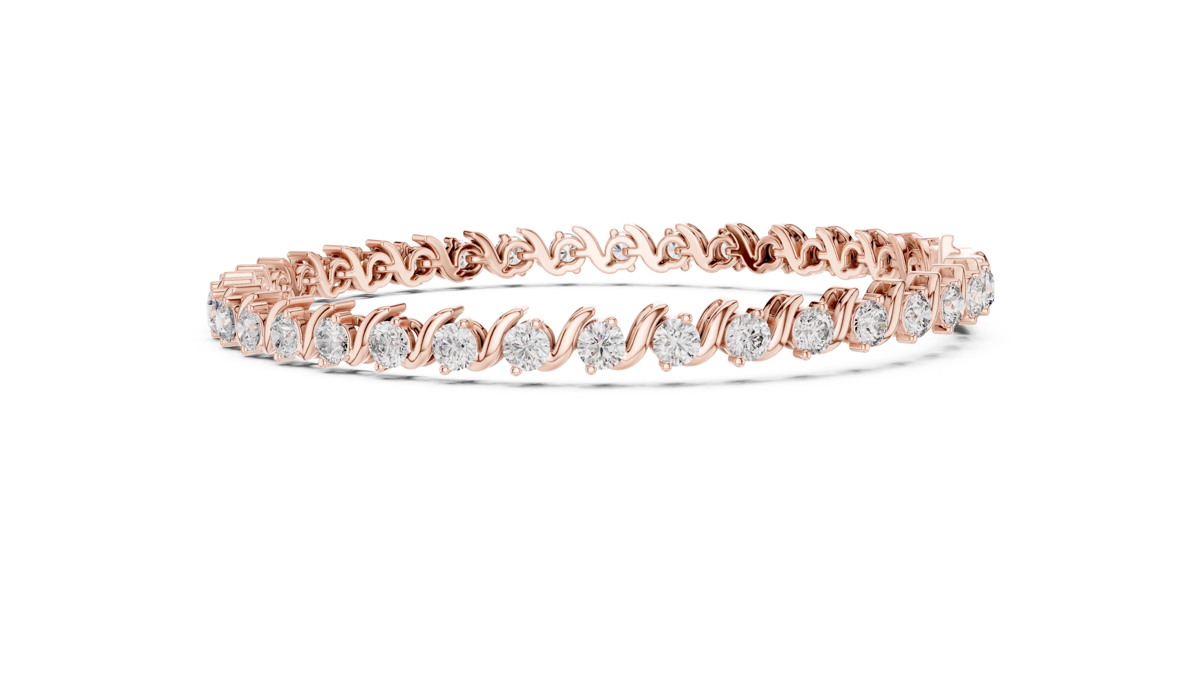 3.6 CT EF VS/SI Lab Grown Round Cut Diamond Tennis Wedding Bracelet For Women's 14K White Gold