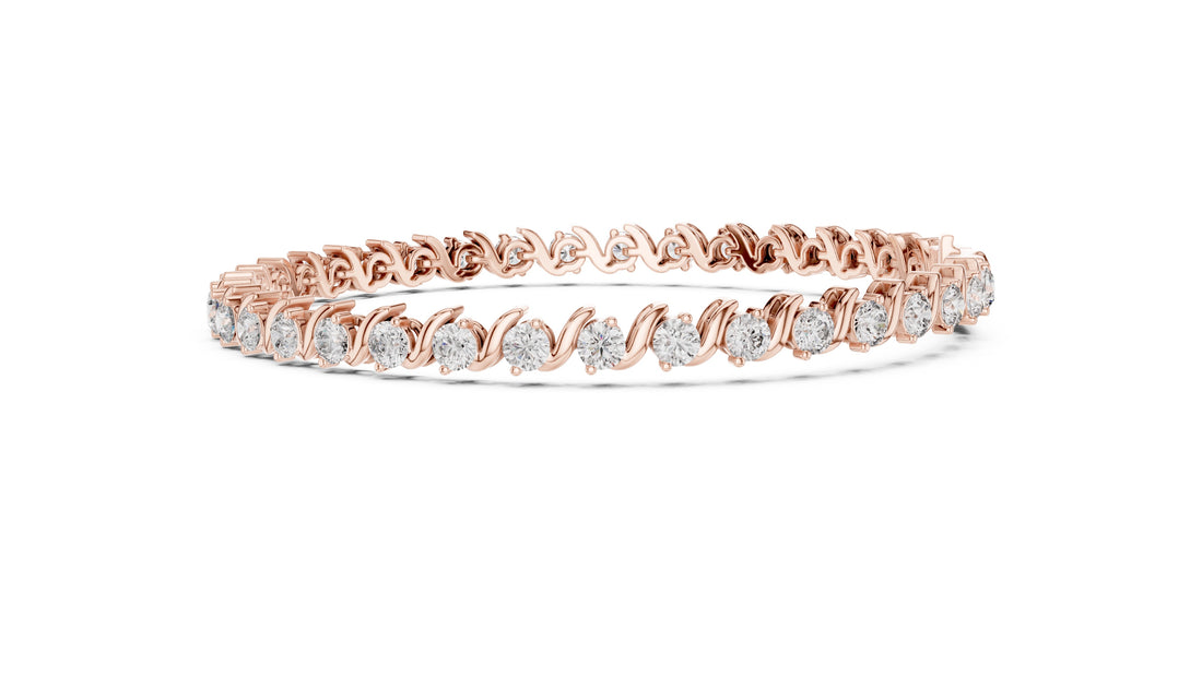 3.6 CT EF VS/SI Lab Grown Round Cut Diamond Tennis Wedding Bracelet For Women's 14K White Gold