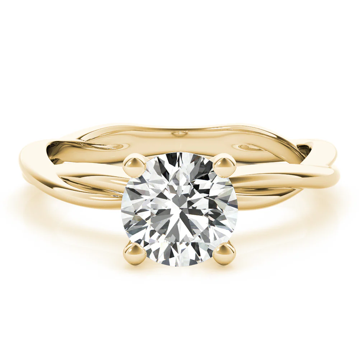 Certified 1.00 CT Round Cut EF VS/SI Lab Grown Diamond Nordic Gold Engagement Ring (Demi -Fine)