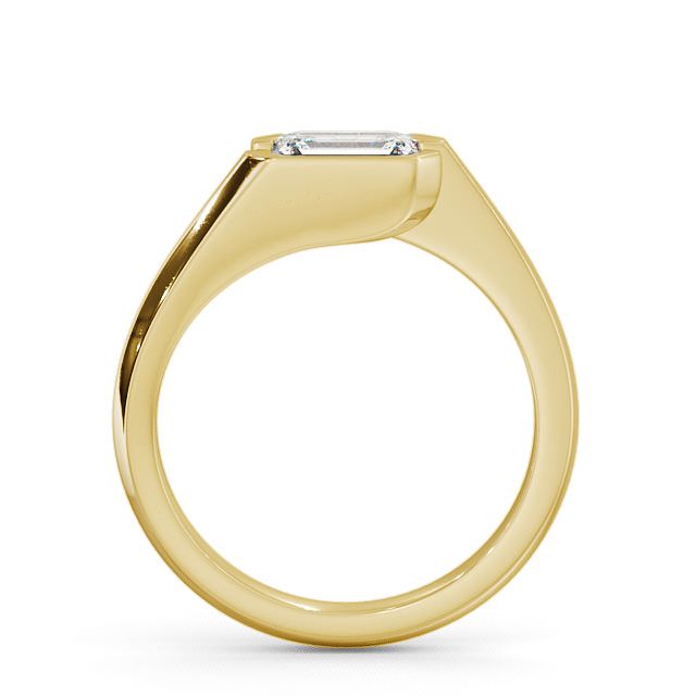 Certified 1.00 CT Emerald Cut Lab Grown Diamond Nordic Gold Engagement & Wedding Ring (Demi -Fine)