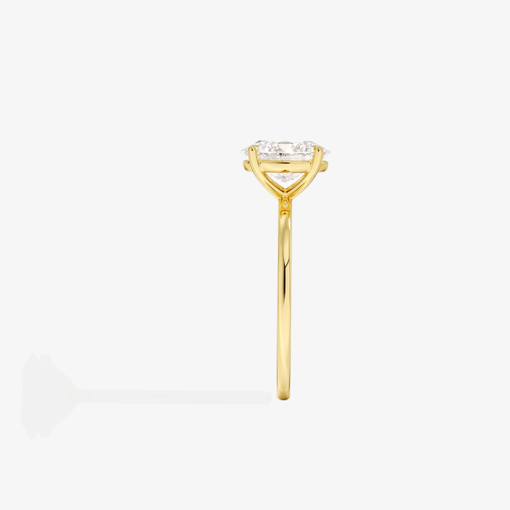 Certified 1.00 CT Round Cut EF VS/SI Lab Grown Diamond Nordic Gold Engagement Ring (Demi -Fine)