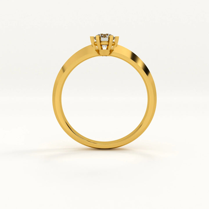 Nordic Gold Wedding Ring Certified 1.00 CT VS/SI Lab Grown Diamond (Demi-Fine)