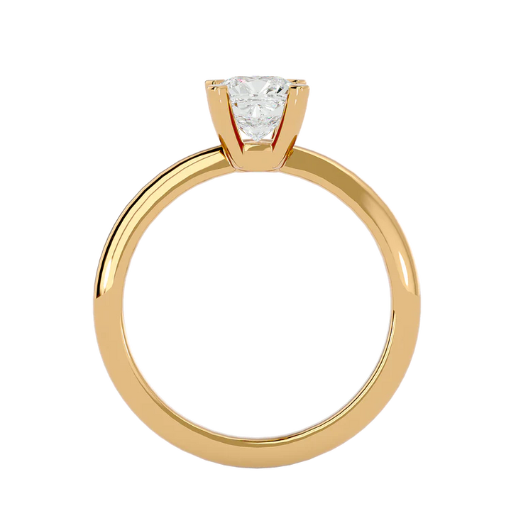 Certified 1.00 CT Cushion Cut EF VS/SI Lab Grown Diamond Nordic Gold Anniversary Ring (Demi -Fine)