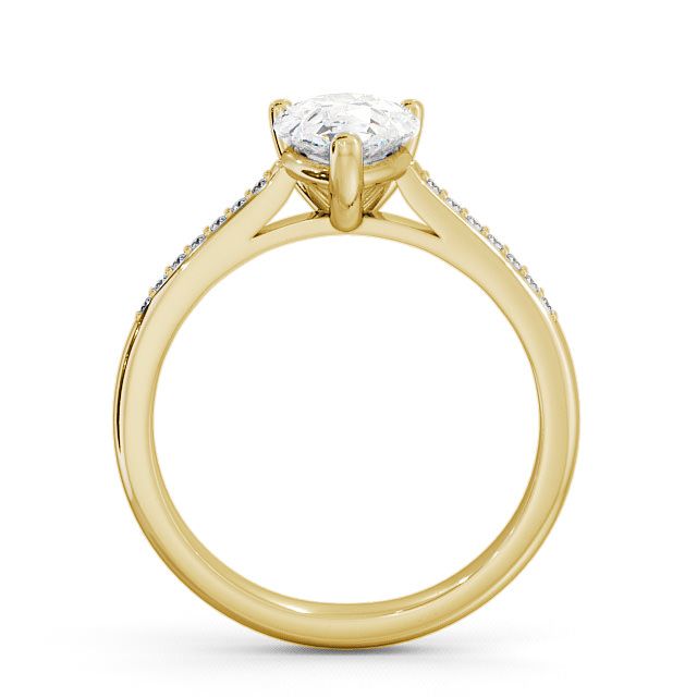 Certified 1.07 CT Pear Cut EF Lab Grown Diamond Engagement Ring 925 Sterling Silver With Vermeil Gold