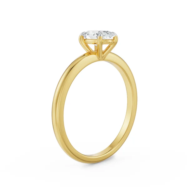 Women's Anniversary Ring Certified Oval Cut 1.00 CT EF VS/SI Lab Grown Diamond 925 Sterling Silver With Vermeil Gold