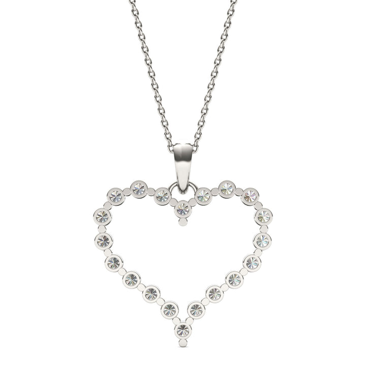 0.76 CT Round Cut EF VS/SI Lab Grown Diamond Pendant 925 Sterling Silver With Vermeil Gold (Without Chain)