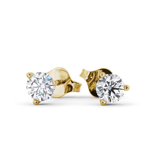Certified 1.00 CT VS/SI Lab Grown Diamond Women's Stud Earrings 925 Sterling Silver With Vermeil Gold