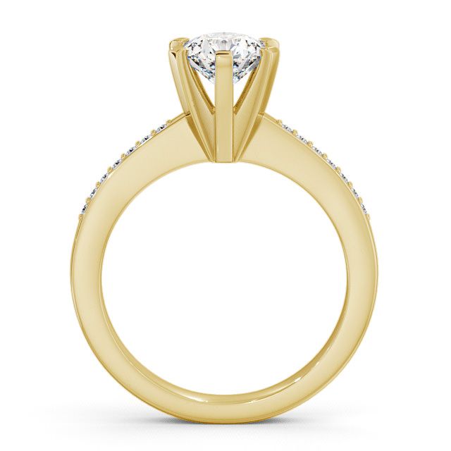 Certified 1.08 CT Round Cut EF VS/SI Lab Grown Diamond Prong Set Engagement Ring 925 Sterling Silver With Vermeil Gold