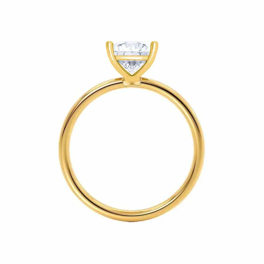 Certified 1.00 CT Cushion Cut EF VS/SI Lab Grown Diamond Engagement Ring 925 Sterling Silver With Vermeil Gold