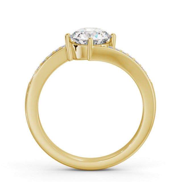 Certified 1.14 CT Round Cut VS/SI Lab Grown Diamond Women's Wedding Ring 925 Sterling Silver With Vermeil Gold