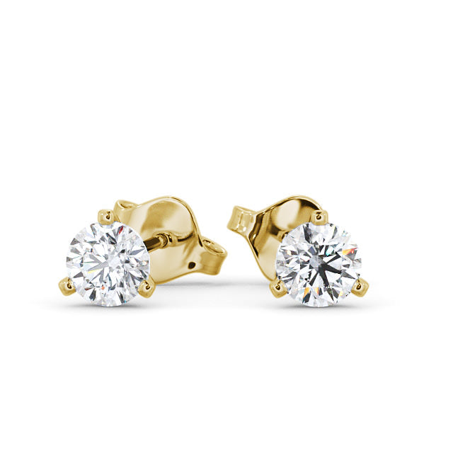 Certified 1 CT Round Cut EF VS/SI Lab Grown Diamond Nordic Gold Stud Women's Earrings (Demi-Fine)