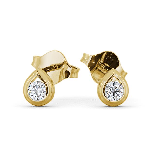 Elegant Stud Earrings Certified 1.00 CT EF VS/SI Lab Grown Diamond 925 Sterling Silver With Vermeil Gold