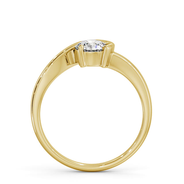 Certified 1.00 CT Round Cut Lab Grown Diamond Nordic Gold Engagement Ring (Demi -Fine)