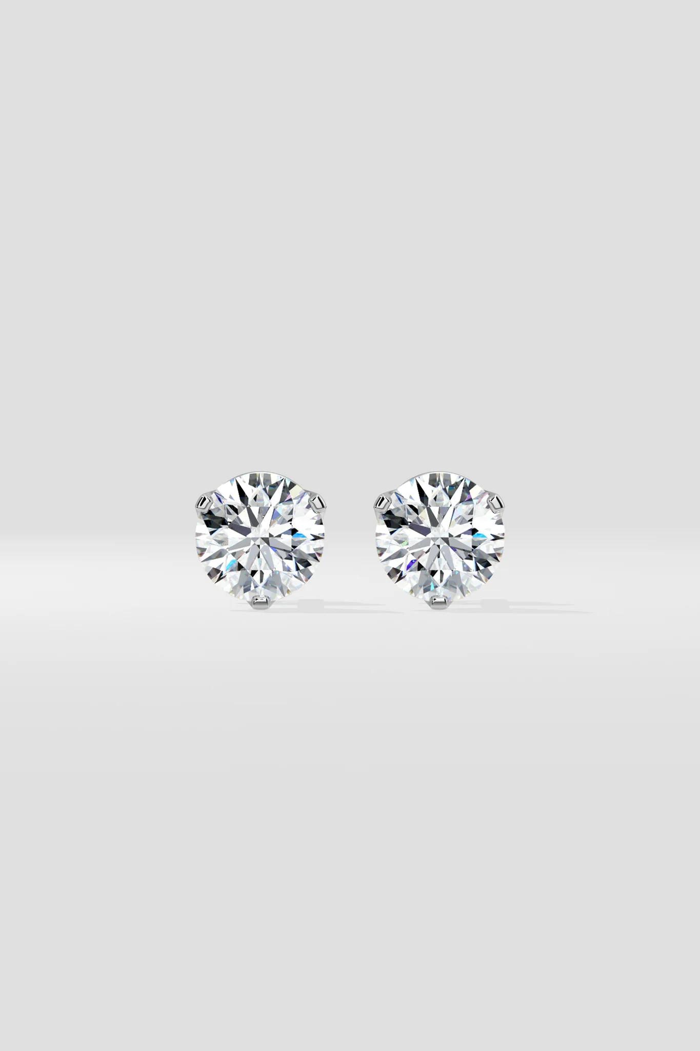 0.50 CT Round Cut Certified VS/SI Lab Grown Diamond Stud Earrings 925 Sterling Silver With Vermeil Gold