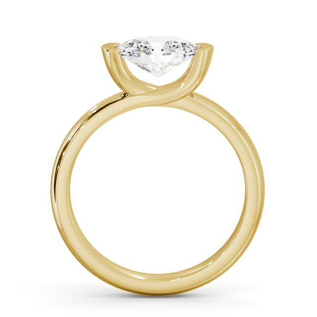 Engagement & Wedding Ring Certified 1.00 CT Oval Cut EF VS/SI Lab Grown Diamond 925 Sterling Silver With Vermeil Gold