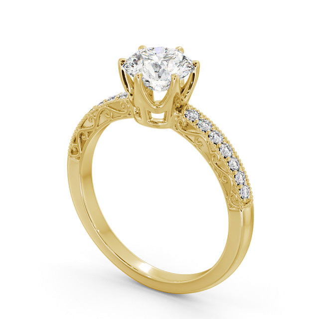 Certified 1.07 CT Round Cut VS/SI Lab Grown Diamond Nordic Gold Wedding Ring (Demi-Fine)