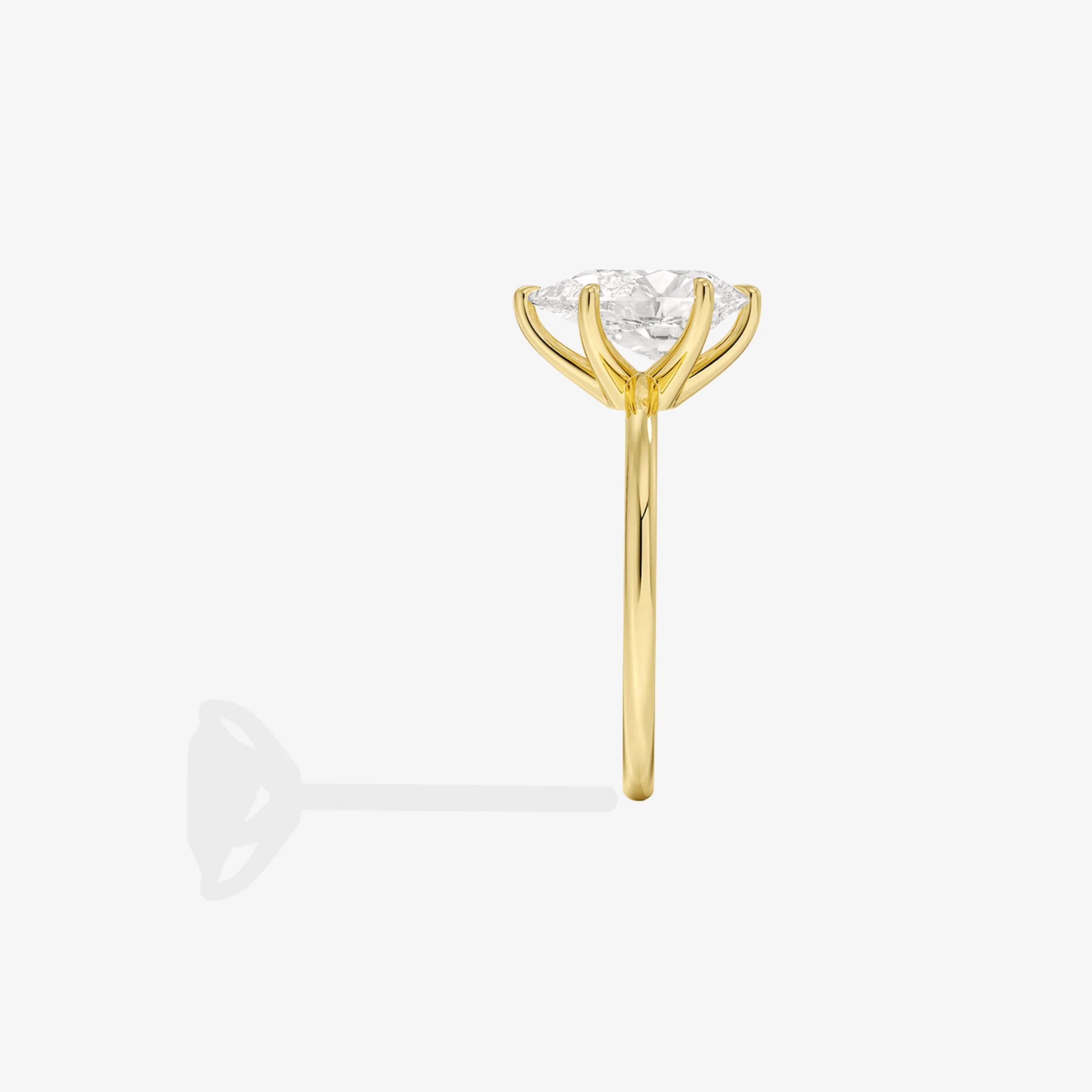 Certified 1.00 CT Pear Cut EF VS/SI Lab Grown Diamond Engagement Ring 925 Sterling Silver With Vermeil Gold