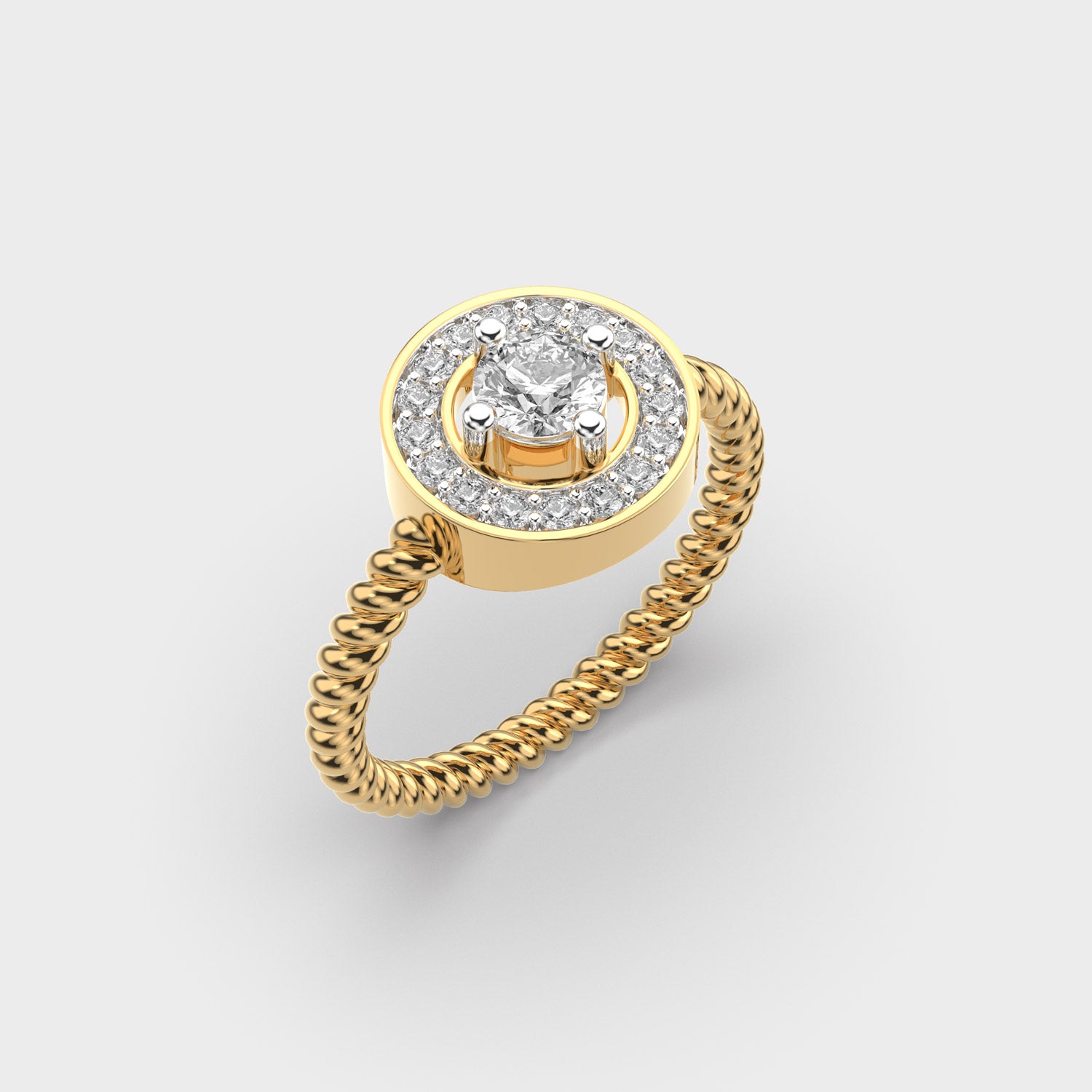 Certified 0.70 CT Round Cut EF VS/SI Lab Grown Diamond Engagement Ring 925 Sterling Silver With Vermeil Gold