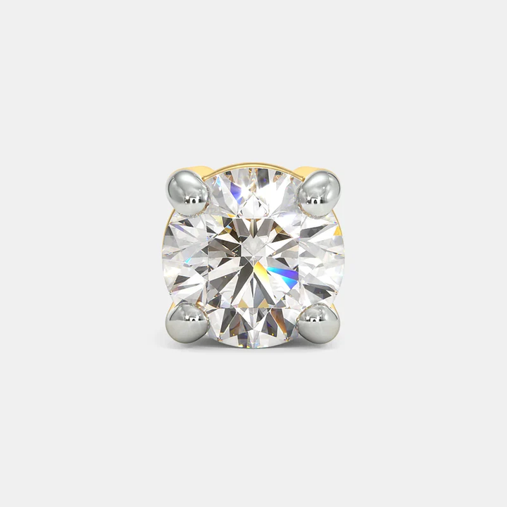 Certified 1.00 CT Round Cut EF VS/SI Lab Grown Diamond Nordic Gold Stud Women's Earrings (Demi-Fine)