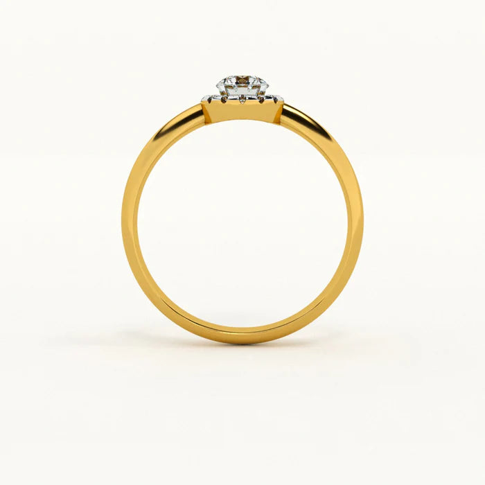 Certified 1.21 CT EF Lab Grown Diamond Nordic Gold Engagement Ring (Demi-Fine)