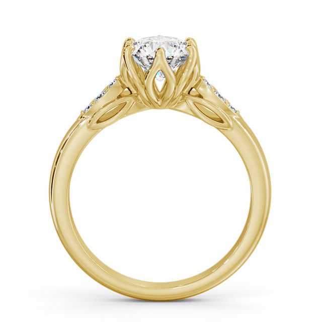 Certified 1.08 CT Round Cut EF VS/SI Lab Grown Diamond Engagement & Wedding Ring 925 Sterling Silver With Vermeil Gold