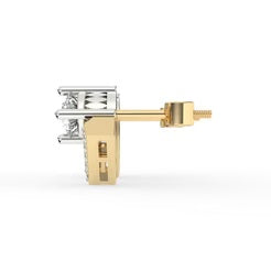 0.80 CT Round Cut Certified VS/SI Lab Grown Diamond Stud Earrings 925 Sterling Silver With Vermeil Gold