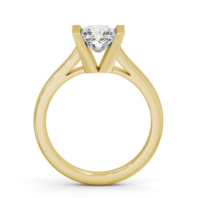 Certified 1.00 CT Princess Cut EF VS/SI Lab Grown Diamond Engagement Ring 925 Sterling Silver With Vermeil Gold