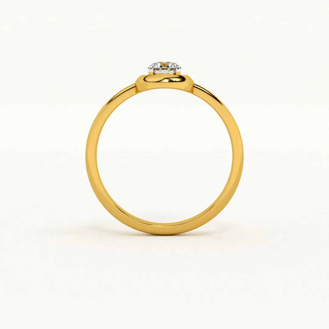 Elegant Wedding Ring Certified 1.00 CT EF VS/SI Lab Grown Diamond 925 Sterling Silver With Vermeil Gold