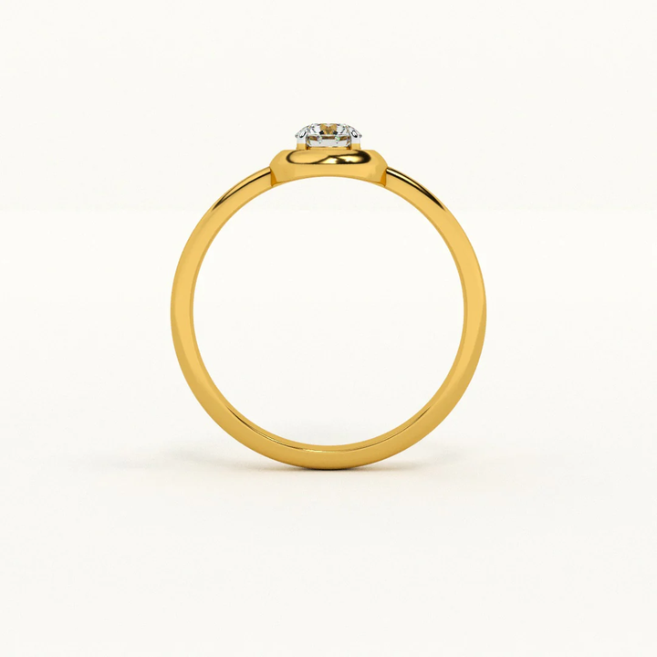 Nordic Gold Wedding Ring Certified 1.00 CT VS/SI Lab Grown Diamond (Demi-Fine)