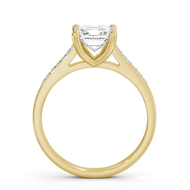 Certified 1.07 CT Princess Cut VS/SI Lab Grown Diamond Wedding Ring 925 Sterling Silver With Vermeil Gold