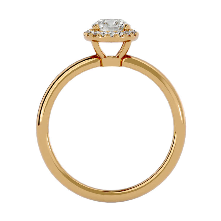 Certified 1.18 CT Round Cut EF VS/SI Lab Grown Diamond Prong Set Engagement Ring 925 Sterling Silver With Vermeil Gold