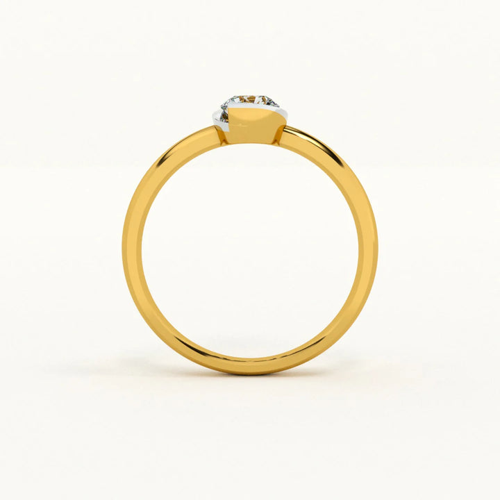 Certified 1.00 CT EF Lab Grown Diamond Nordic Gold Engagement Ring (Demi-Fine)