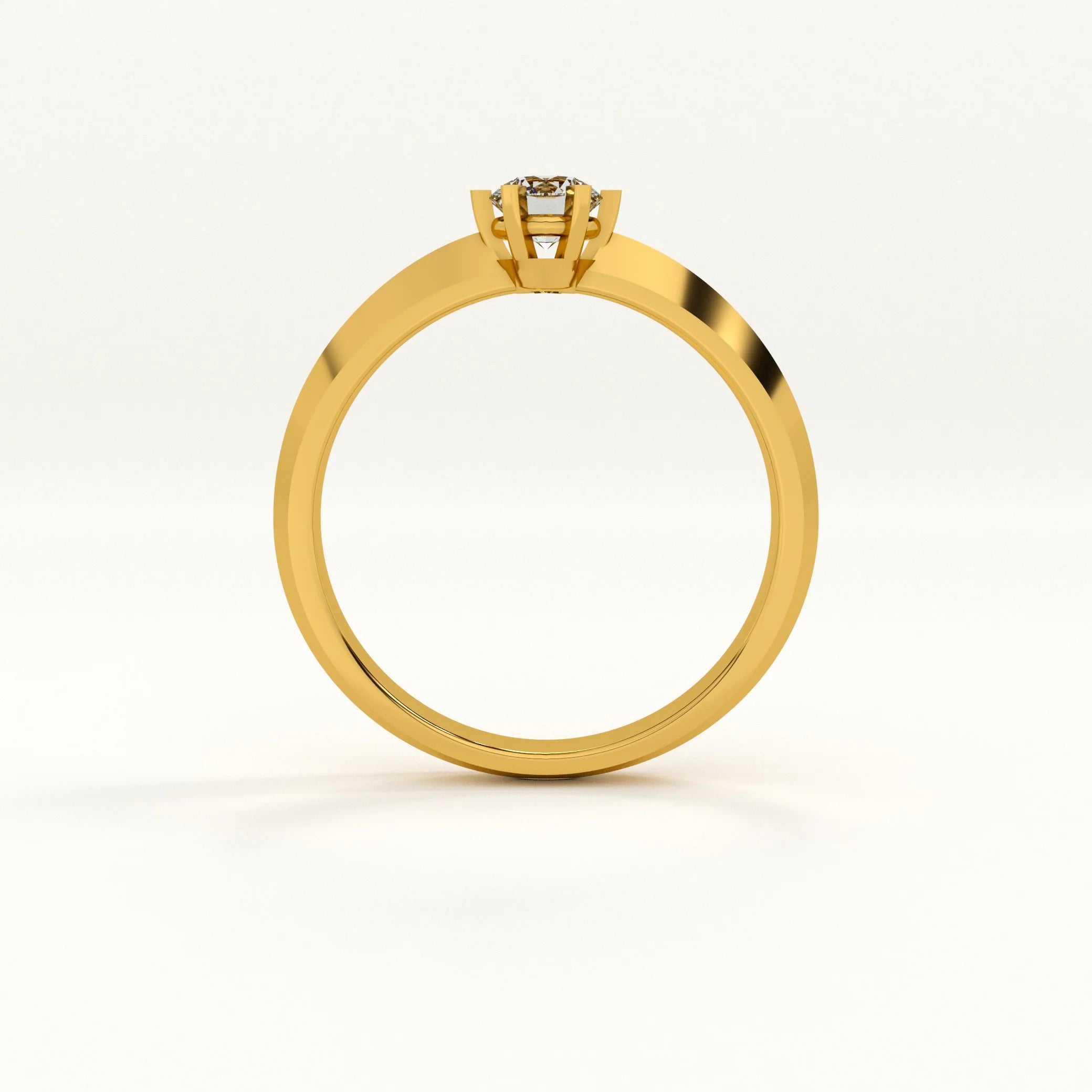 Delicate Wedding Ring Certified 1.00 CT EF VS/SI Lab Grown Diamond 925 Sterling Silver With Vermeil Gold