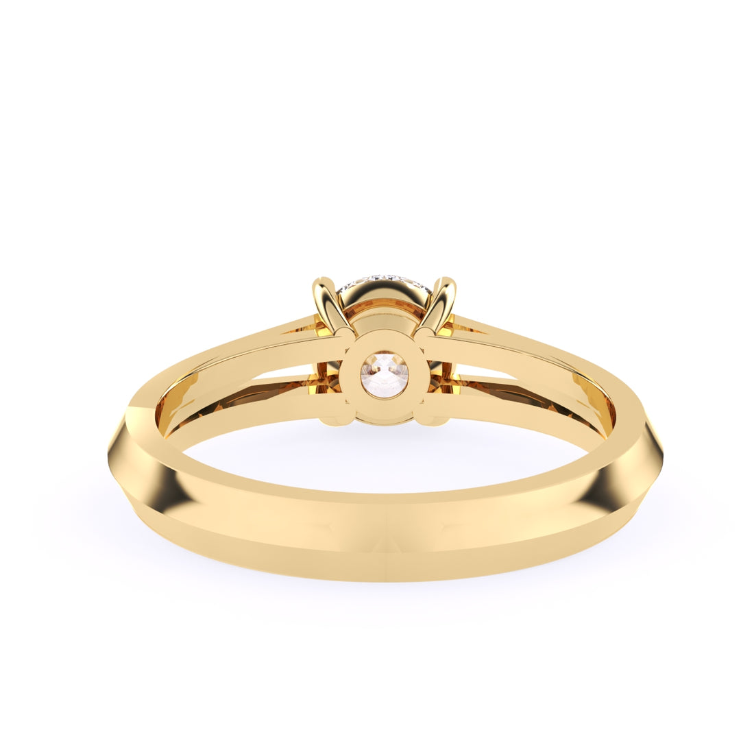 Certified 1.00 CT Round Cut EF VS/SI Lab Created Diamond Nordic Gold Wedding Ring (Demi -Fine)