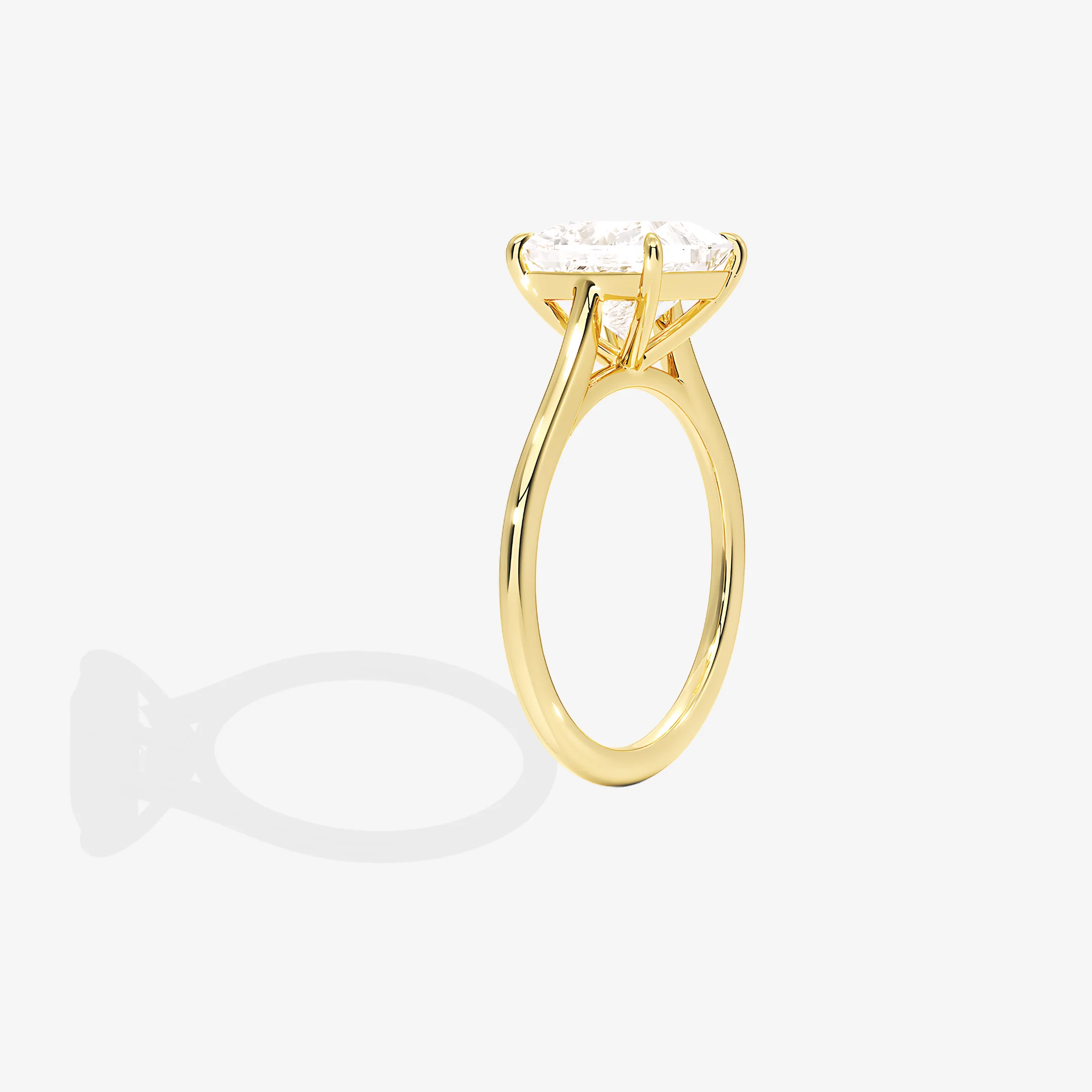 Certified 1.00 CT Emerald Cut EF VS/SI Lab Grown Diamond Engagement Ring 925 Sterling Silver With Vermeil Gold