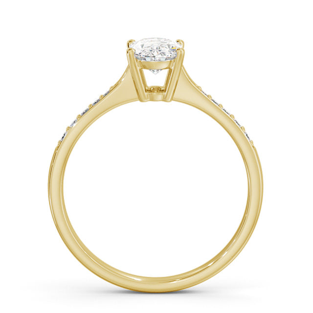 925 Sterling Silver Certified 1.07 CT Oval Cut EF Lab Grown Diamond Engagement Ring With Vermeil Gold