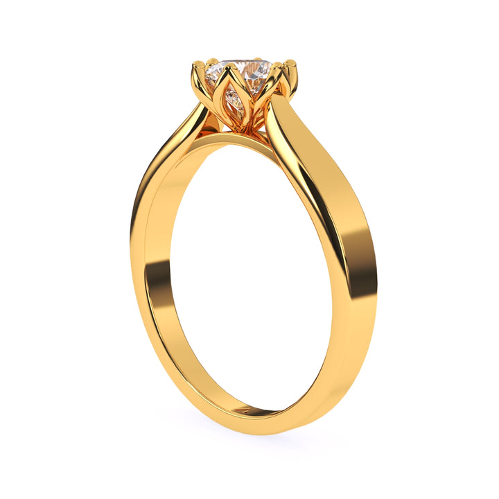 Certified 1.00 CT Round Cut EF VS/SI Lab Created Diamond Nordic Gold Anniversary Ring (Demi -Fine)