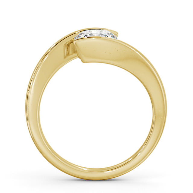 Certified Round Cut 1.00 CT EF VS/SI Lab Grown Diamond Engagement & Wedding Ring 925 Sterling Silver With Vermeil Gold