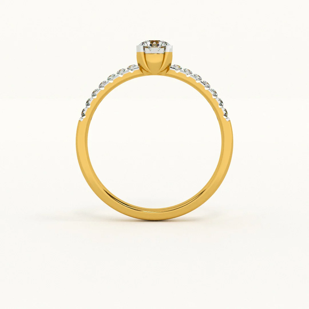 Certified 1.20 CT VS/SI Lab Grown Diamond Women's Wedding Ring 925 Sterling Silver With Vermeil Gold