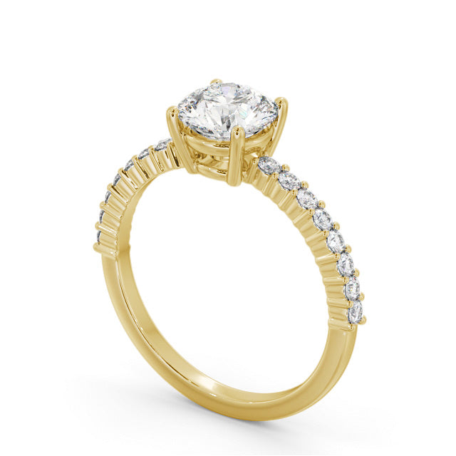 Certified 1.20 CT Round EF VS/SI Lab Grown Diamond Prong Set Engagement Ring 925 Sterling Silver With Vermeil Gold