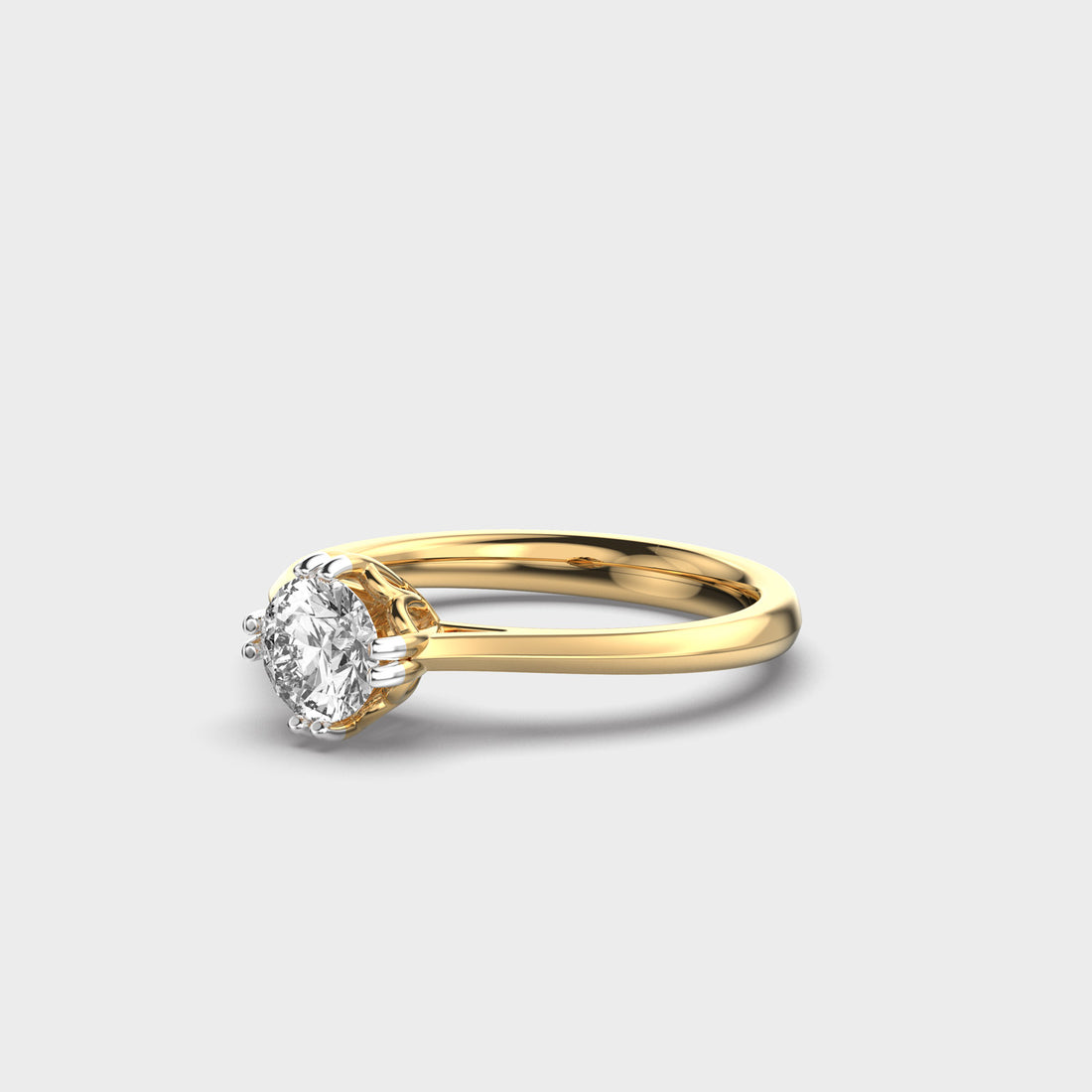 Certified 1.00 CT Round Cut EF VS/SI Lab Grown Diamond Nordic Gold Anniversary Ring (Demi -Fine)