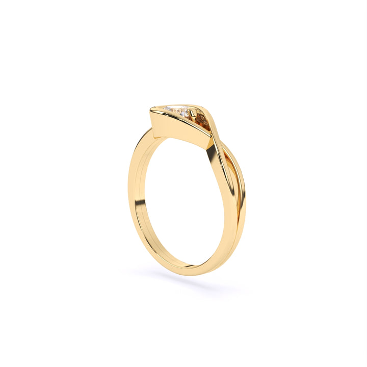 Certified 1.00 CT Round Cut EF VS/SI Lab Created Diamond Nordic Gold Ring (Demi -Fine)