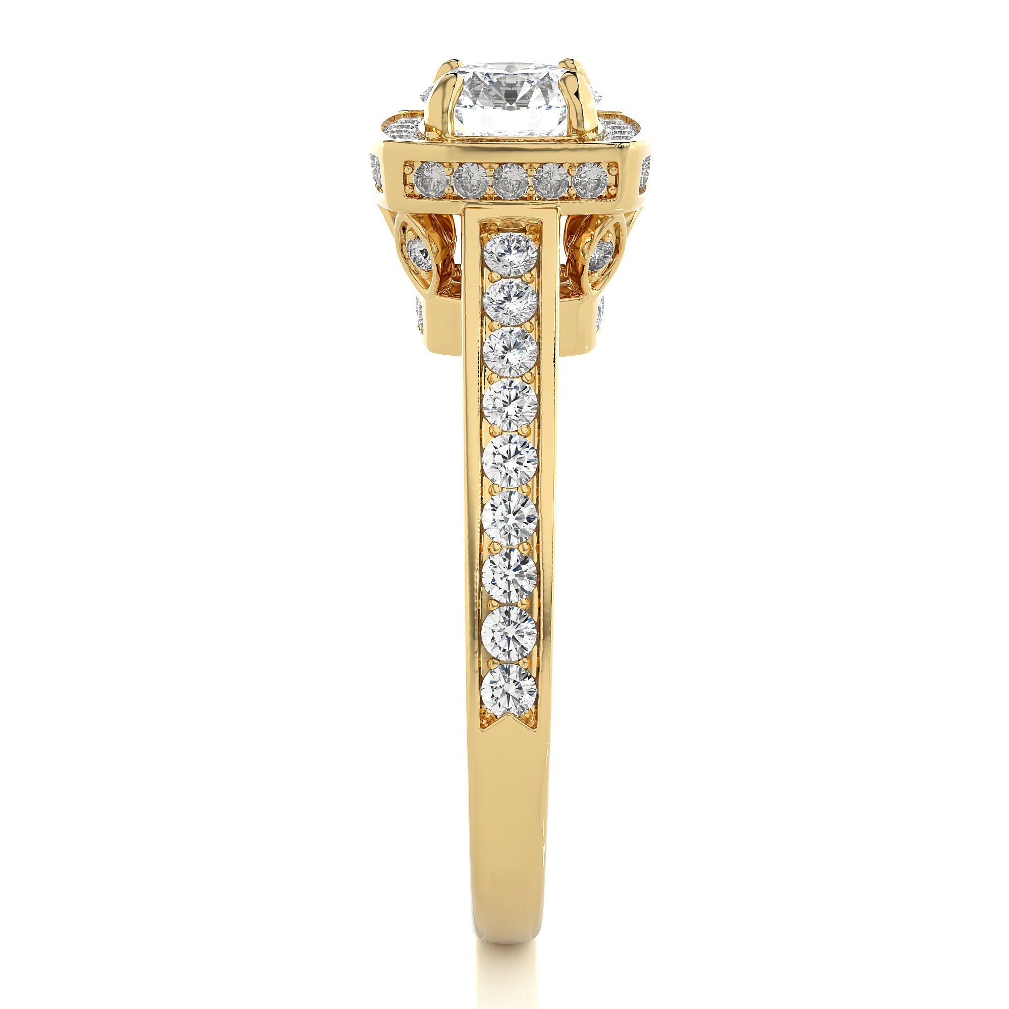 Timeless Elegance 1.42 CT Certified Lab-Grown Diamond Vintage Wedding Ring with Hidden Halo Luxe 14K Solid Gold Engagement & Anniversary Ring